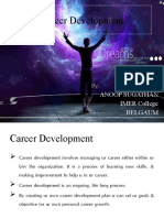 Career Development: Anoop Sugathan IMER College Belgaum