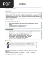 General Biology 1 Self-Learning Packet Preliminaries Module # 4-Cell Transport