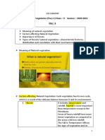 Chapter - Natural Vegetation (Pary-1) Class - X Session - 2020-2021 Day - 1