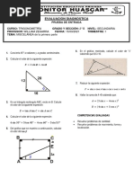 2°b Sec - Trigonometría - Clase 1 (Evaluación Diagnóstica) - 15-03-2021 - Prof Zegarra