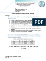 Tarea Distribución Probabilidad Discreta