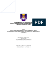 Department of Building Surveying Faculty of Architecture, Planning and Surveying Universiti Teknologi Mara