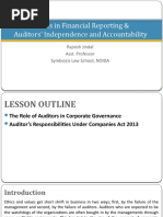 Auditors' Independence and Accountability