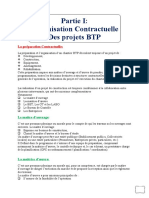 Partie I: Organisation Contractuelle Des Projets BTP: La Préparation Contractuelle