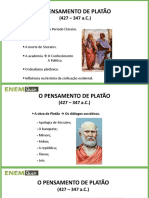 O Pensamento de Platão - Slide