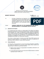 DBM Budget Circular No. 2022-1 - Omnibus Guidelines On The Acquisition, Use, Rental and Replacement of Government Motor Vehicles