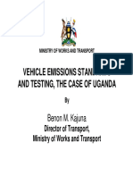 Vehicle Emissions Standards Uganda