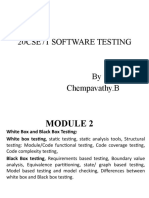 20CSE71A - ST - MODULE 2 - White Box Testing