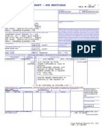 Draft - Non Negotiable: Bill of Lading