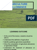 Agriculture Allowance