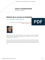 Historia de La Cerveza en Colombia - Historia de La Cocina y La Gastronomía 1