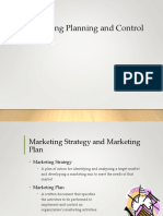 Marketing Planning and Control