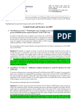 Changes in GST - Budget 2021