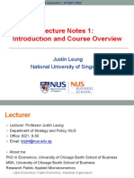 Lecture Notes 1 Course Overview and Introduction