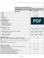 Proposal Budget Form For (Project Number), Year 1: # Hrs $ / HR Budget Category Labor