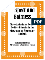 Respect and Fairness: Three Activities To Review Positive Behavior in The Classroom For Elementary Students