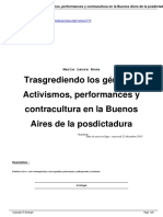 Trasgrediendo - Los - Generos - Activismos - Performances y Contracul en Buenos Aires Posdictadura