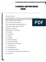 Standard Original IBM POST Error Codes: Code Description