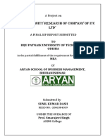 A Study of Equity Research of Company of ITC LTD"