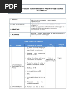 Protocolo Equipos de Cómputo