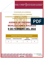 Agenda de Previsiónes Del 9 de Febrero de 2022