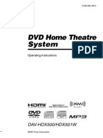 DVD Home Theatre System: DAV-HDX500/HDX501W