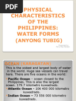 Physical Characteristics of The Philippines: Water Forms: (Anyong Tubig)