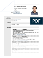 Seyed Mostafa Mousavi Kahaki: Curriculum Vitae