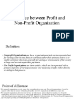 Unit 2 Difference Between Profit and Non-Profit Organization