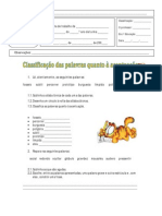 Classificação de Palavras Quanto À Acentuação