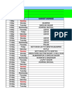 Name of Asm Name of Tsi Depot Date DAY Market Worked: Sunday