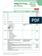 Exam-Style Answers: B3.2 The Endocrine System