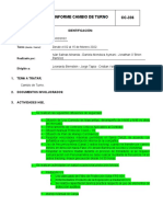 13.1 - Entrega de Turno A 02 Al 15 de Febrero 2022