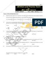 JEE Main Level Practice Test-8: For JEE & NEET Aspirants