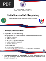 Guidelines On Safe Reopening