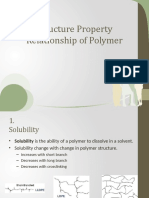 Structure Property Relationship in Polymer