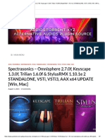 Spectrasonics - Omnisphere 2.7.0F, Keyscape 1.3.0F, Trilian 1.6.0F & Stylusrmx 1.10.1E 2 Standalone, Vsti, Vsti3, Aax X64 Update (Win, Mac)