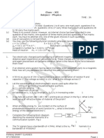 MM: 70 TIME: 3h: Class - XII Subject - Physics