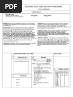 Enlisted Employee Review Worksheet: Instructions