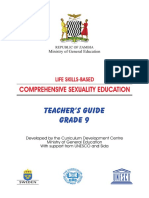 Teacher's Guide Grade 9 - Life Skills-Based Comprehensive Sexuality Education