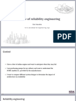 Overview of Reliability Engineering: Eric Marsden