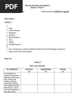 Physical Education and Health 12