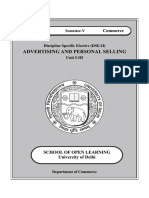 Advertising and Personal Selling: Commerce