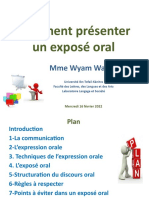 Techniques de L'exposé Oral Wyam Walidi