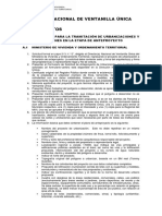 Requisitos Dirección Nacional de Ventanilla Unica Urbanizaciones y Segregaciones