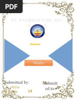 St. Patrick'S Sr. Sec. School: Maths Activity