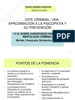 La Mente Criminal Una Aproximación A La Psicopatía y Su Prevención