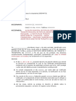 Minuta de Accion de Tutela Comparendo de Transito 2021