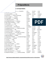 Prepositions Exercices 1