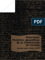 Relaciones Historico-Geográficas de La Gobernación de Yucatán T1